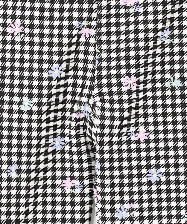 ANY KIDS フラワ ープリント レギンス ギンガムチェック×花