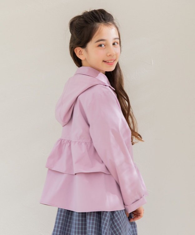 組曲 KIDS 【150-160㎝】【撥水】フリル マウンパ ラベンダー