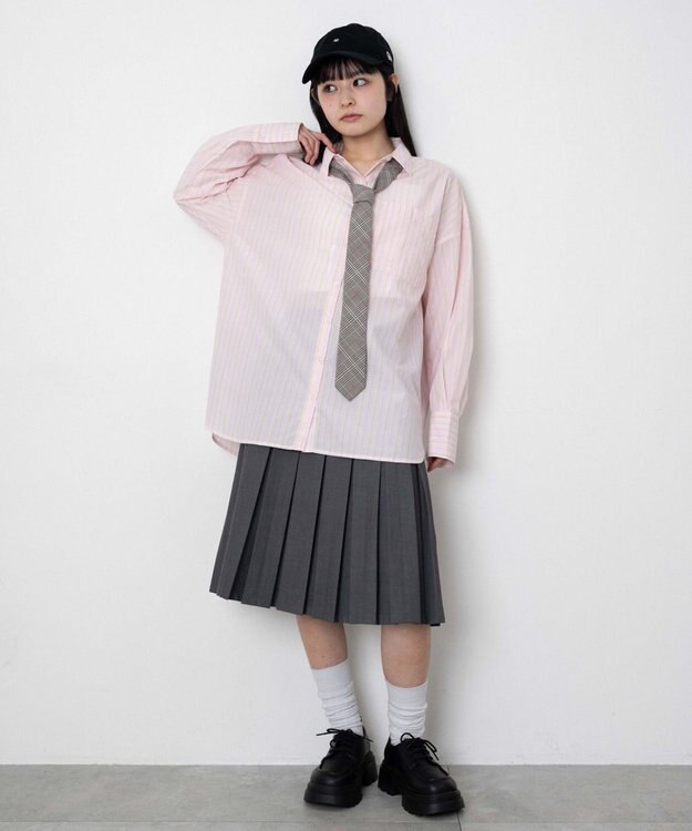 WEGO ボリュームBIGシャツ ピンク