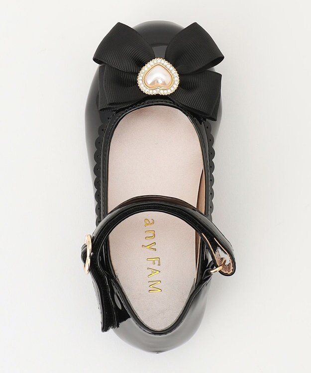 ANY KIDS エナメルフラットシューズ ブラック