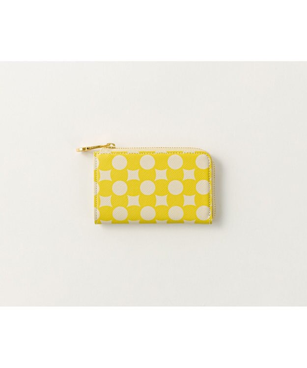 MIYABIYA La quoh with kirakaracho 南蛮七宝 プリントレザー ミニコイン&キーケース 菜の花(イエロー)