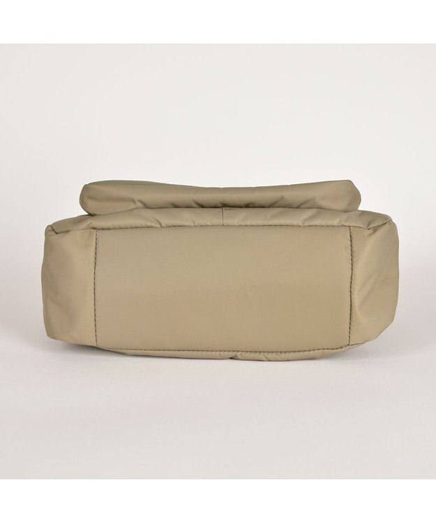 Y'SACCS リサイクルナイロン×カウレザー ラップリュック　Sサイズ グレージュ