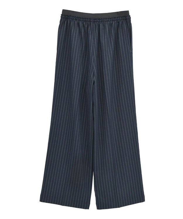 Green Parks ウエストレイヤードワイドパンツ Stripe Navy
