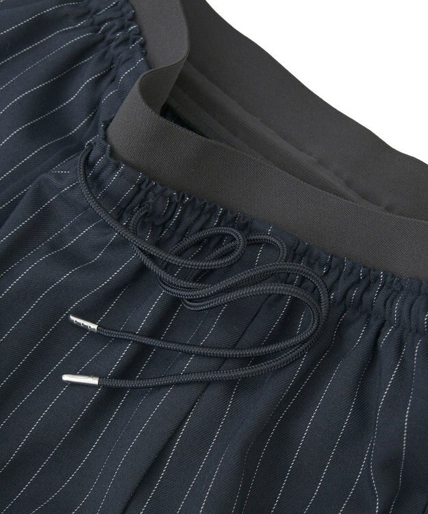 Green Parks ウエストレイヤードワイドパンツ Stripe Navy