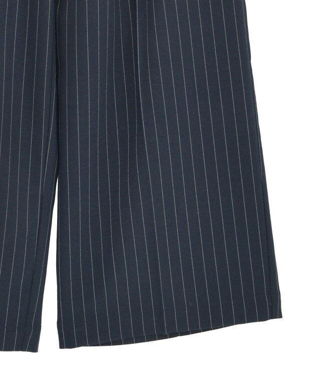 Green Parks ウエストレイヤードワイドパンツ Stripe Navy