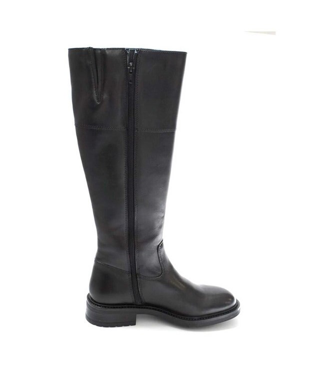 Pointer 本革ベーシック 裏起毛 ロングブーツ ブラック