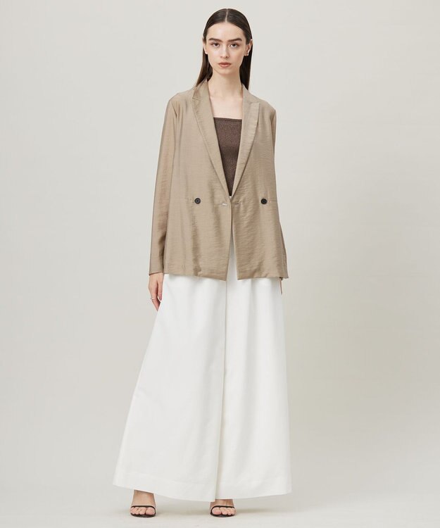 ICB 【接触冷感・速乾・洗える】 リヨセルシアー ジャケット クリームブラウン系