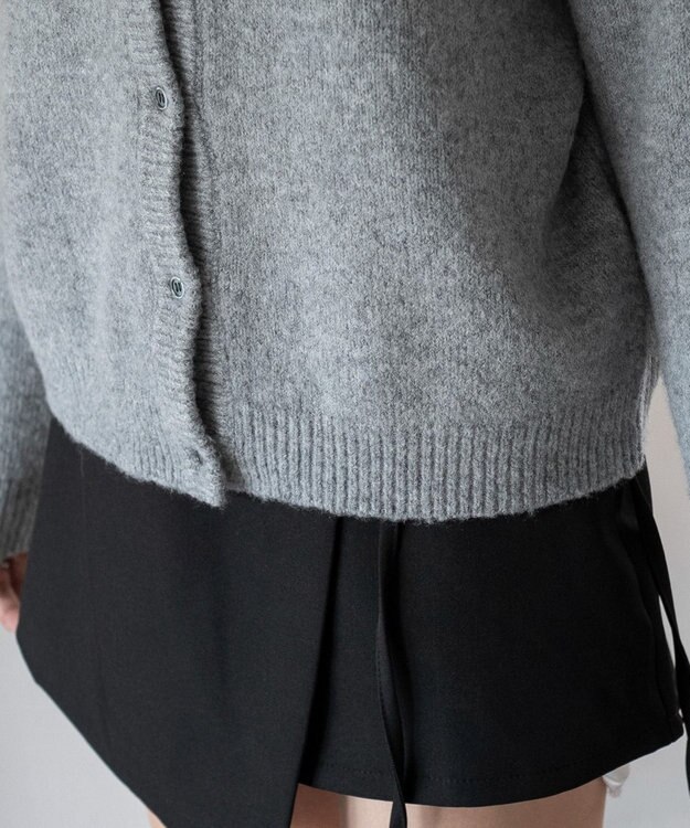 WEGO 【WEB限定/25年秋冬新作】別注USPOLO微起毛カーデ グレー