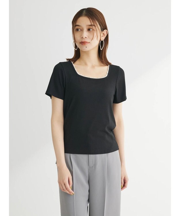 Green Parks ・ＳＵＧＡＲ　ＳＰＯＯＮ　パールスクエアプルオーバー Black