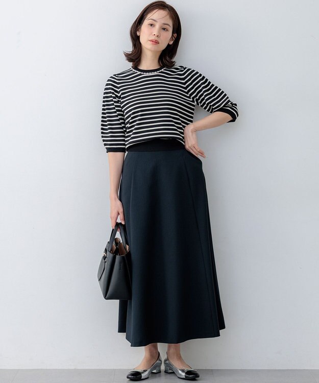 組曲 シュットクロスフレア スカート ネイビー系