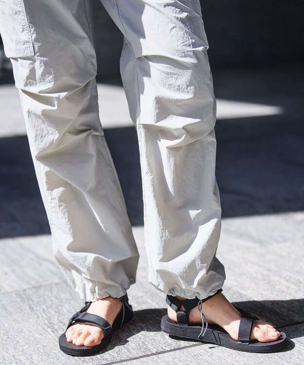 JOSEPH ABBOUD MOUNTAIN 【CREA掲載・レディースシルエット・ECO撥水/抗菌性/軽量】タスランワッシャー クライミングカーゴ パンツ ライトグレー系