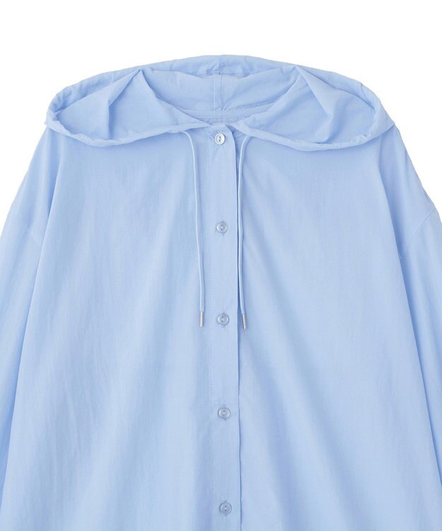 AMERICAN HOLIC ナイロンフーディーシャツ Sax