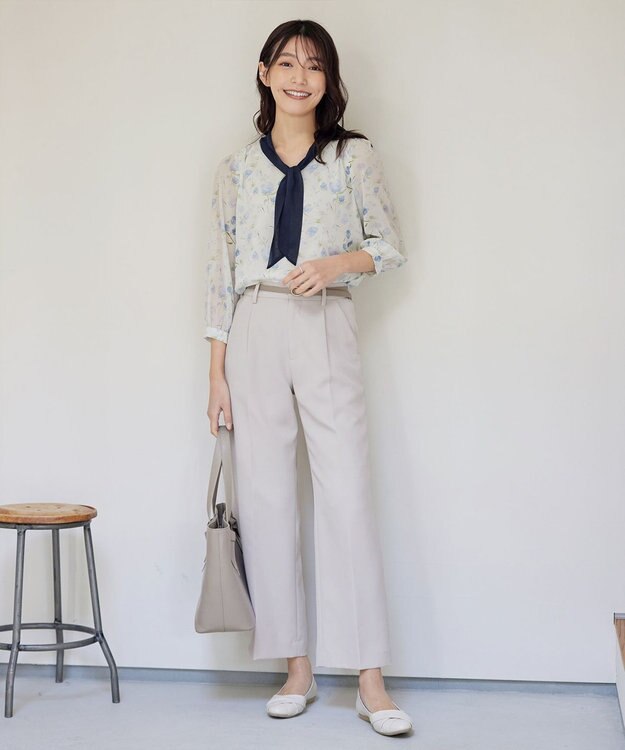 Tiaclasse 【ダブルクロス】ワイドパンツ グレージュ