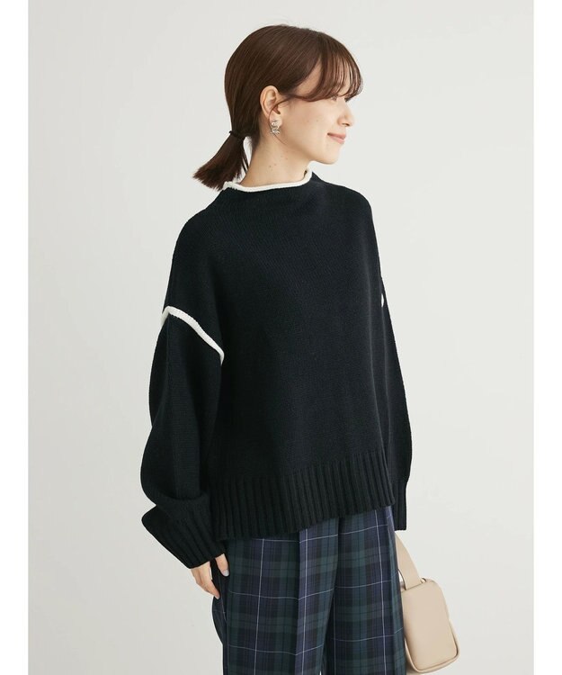 Green Parks ・Ｐｅｔｉｔ　Ｆｌｅｕｒ　ハイショクタートルニット Black