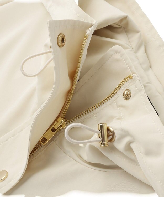 YECCA VECCA [撥水/花粉ガード]ミドル丈マウンテンパーカー Ivory