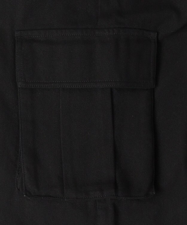 WEGO 【ウエストゴム】スーパーフレアカーゴパンツ ブラック