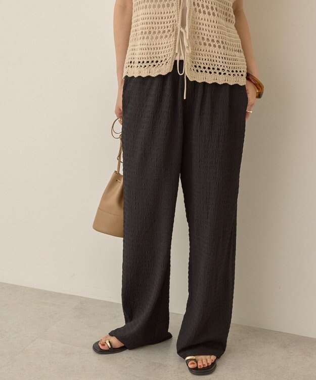 AMERICAN HOLIC シャーリングイージーパンツ Black