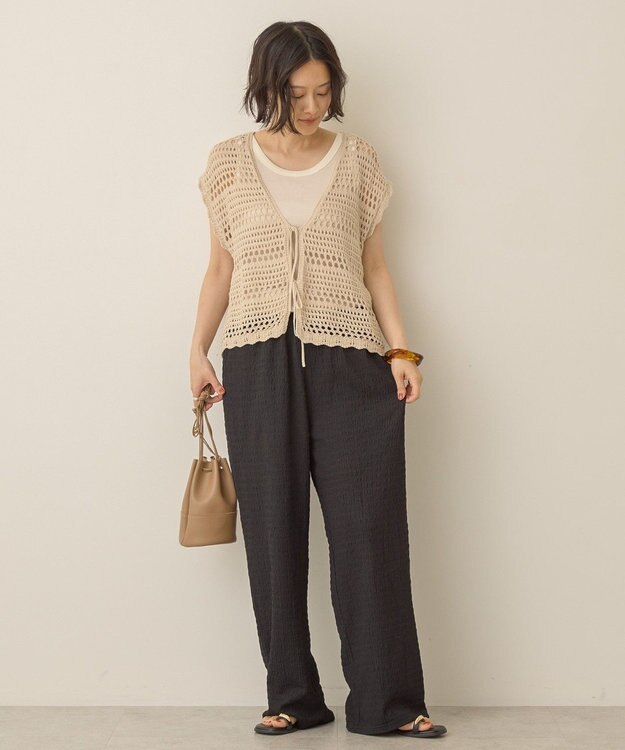 AMERICAN HOLIC シャーリングイージーパンツ Black