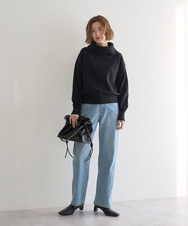 YECCA VECCA オフタートルネックニット Black