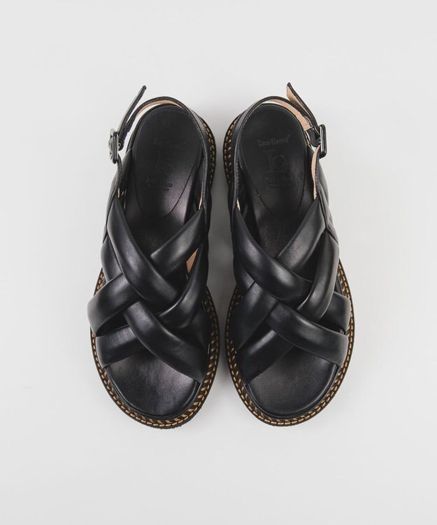 BONTRE 【LucaGrossi/ルカグロッシ】厚底パフィークロスサンダル/H760S-US ブラック