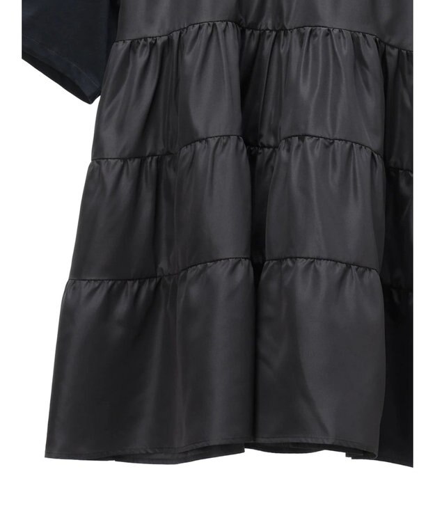 CRAFT STANDARD BOUTIQUE 異素材ティアードカットチュニック Black