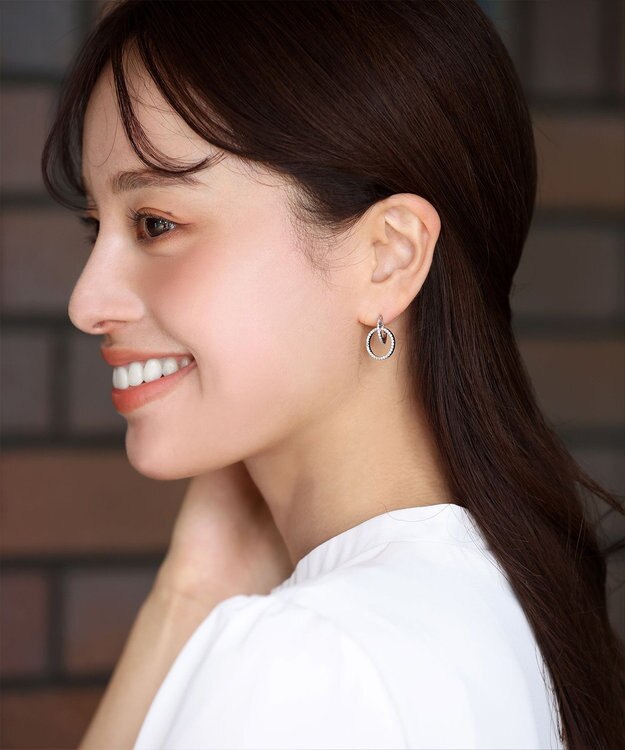 Tiaclasse 【金属アレルギー対応】ダブルリングピアス シルバー