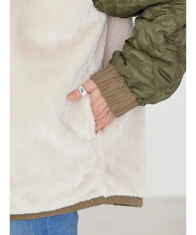 AMERICAN HOLIC キルポカリバーシブルキルティングミディコート Khaki