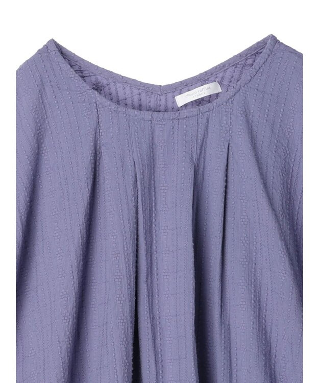 Green Parks インド綿　ＳＥＴ２点　マルチ刺繍ブラウス＋タンク Purple