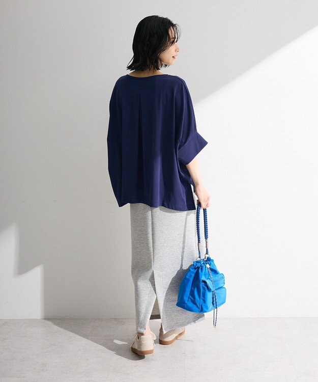 Green Parks 冷やっとすずやかドルマンプルオーバー Navy