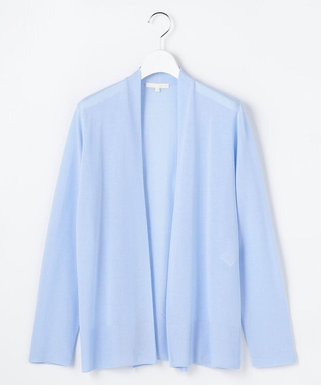 自由区 【昨年大好評・新色追加・接触冷感・UVケア】ファンクショナル カーディガン ［新色］サックス