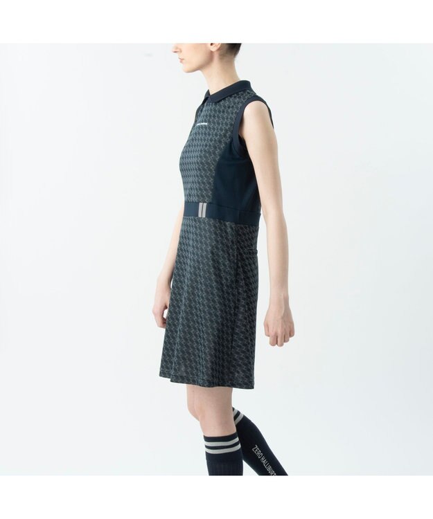 ZERO HALLIBURTON モノグラム柄ノースリーブワンピース ZHG-W6S7b 85221 ネイビー