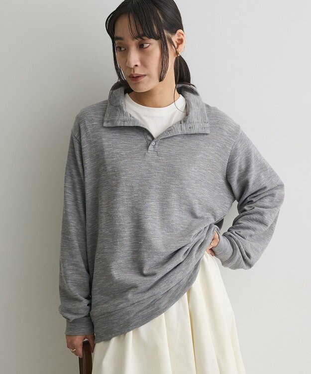 CRAFT STANDARD BOUTIQUE スタンドネックデザインプルオーバー Gray
