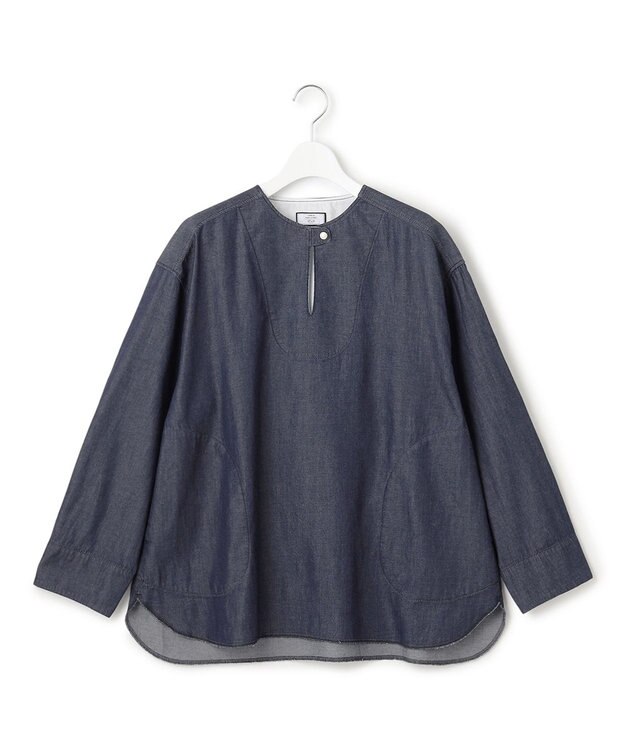 J.PRESS YORK STREET 【WOMEN】ダンガリーデニム ブラウス ネイビー系
