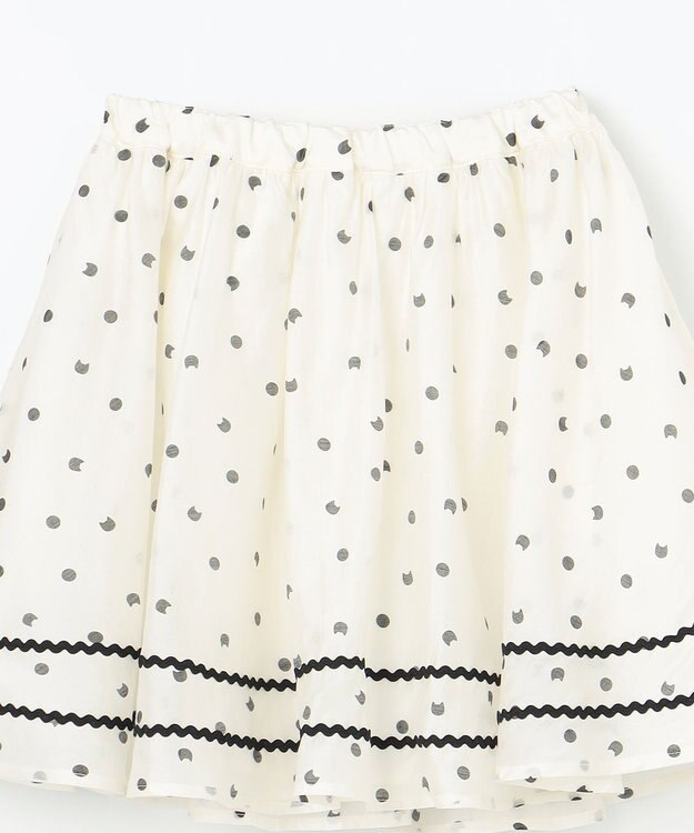 ANY KIDS ネコ×ドット スカート エクリュ