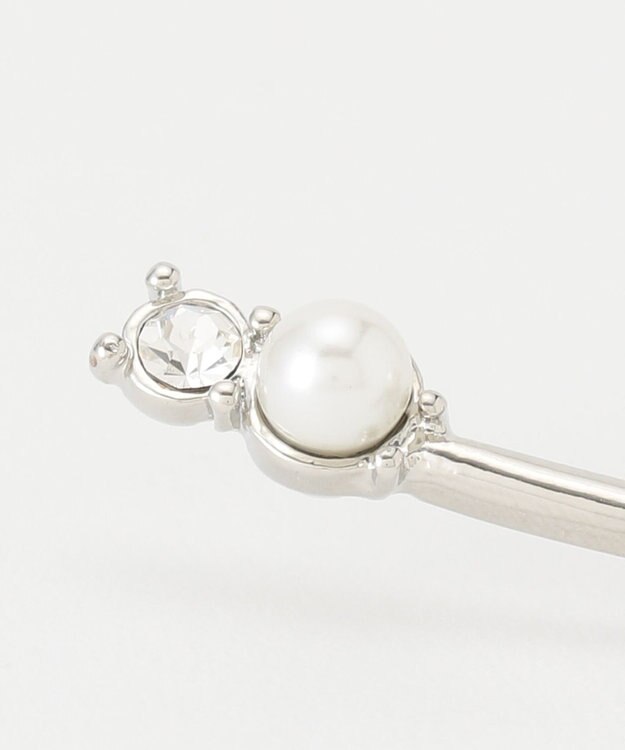 ANY SIS ドロップパール調 ブローチ シルバー