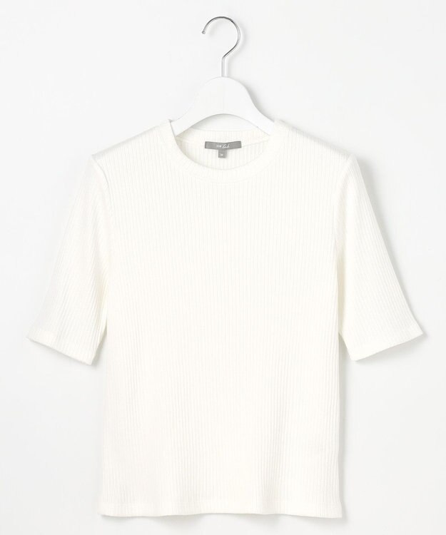 23区 【Indian Factory】シャイニーワイドリブ カットソー ホワイト系