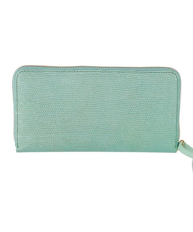 tsumori chisato CARRY キラネコストーン ラウンドファスナー長財布 グリーン