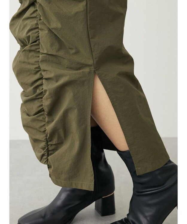 Green Parks ・ＲＡＹ　ＣＡＳＳＩＮ　フロントギャザーナロースカート Khaki