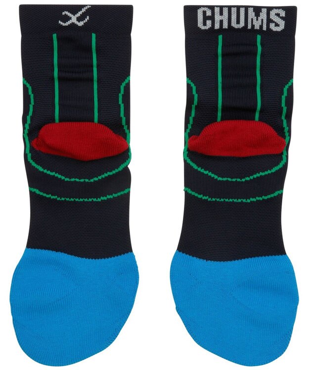 CW-X 【UNISEX】 ソックス CHUMS (チャムス)コラボ 足首サポート。運動時の足の疲労軽減。 汗消臭（つま先,かかと） LNR600 /ワコール グリーン