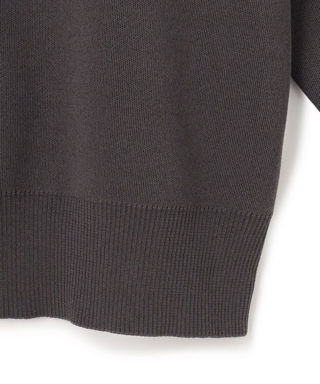 ICB L 【先行予約】 コットンポリエステルスムース カーディガン チャコール