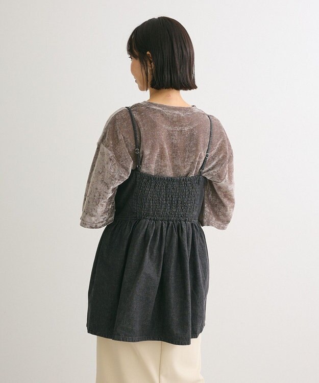 Green Parks ・ＳＵＧＡＲ　ＳＰＯＯＮ　デニムキャミチュニック Black
