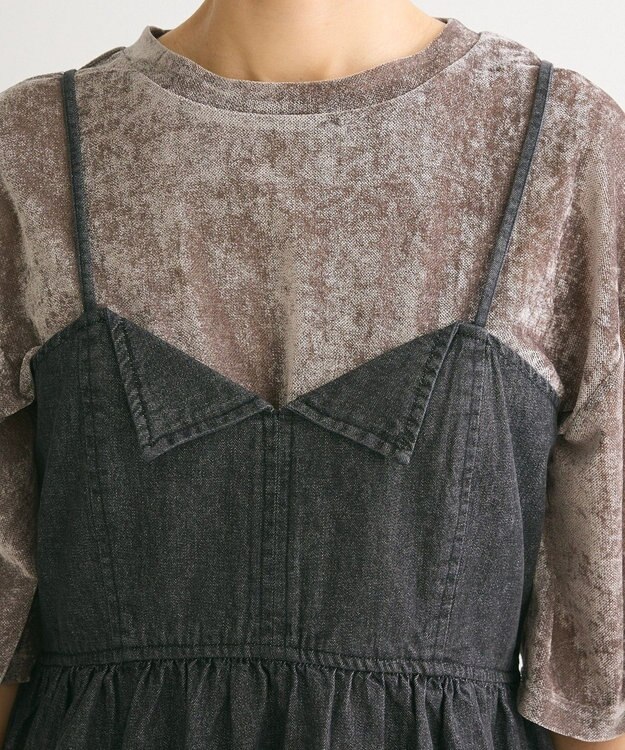 Green Parks ・ＳＵＧＡＲ　ＳＰＯＯＮ　デニムキャミチュニック Black