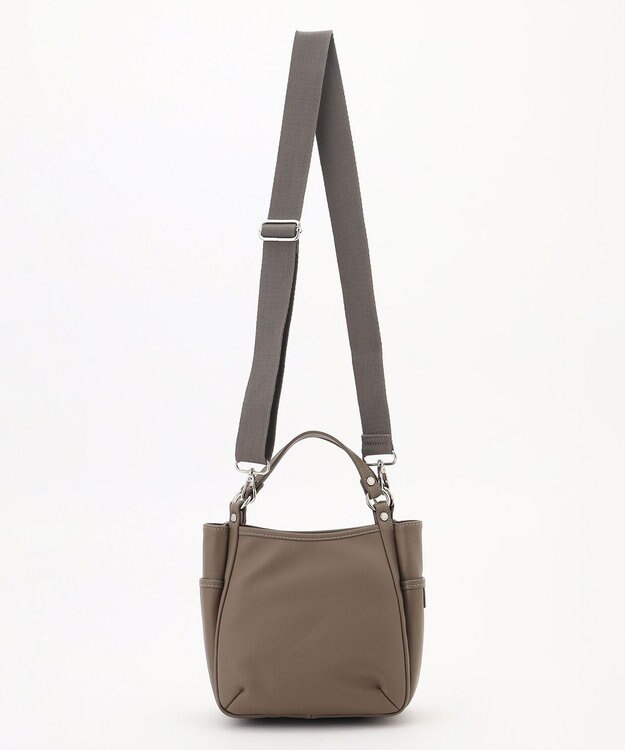 Y'SACCS カウレザー スクエア2wayミニトート グレージュ