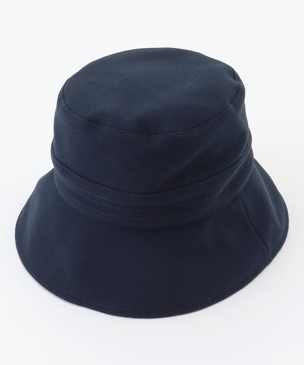 J.PRESS LADIES 【洗える・UV・畳める】Check バケット ハット ネイビー系