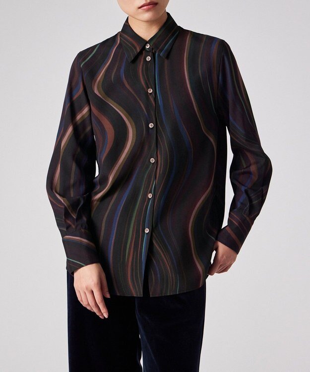 Paul Smith Winter Swirl プリント シャツ ブラック