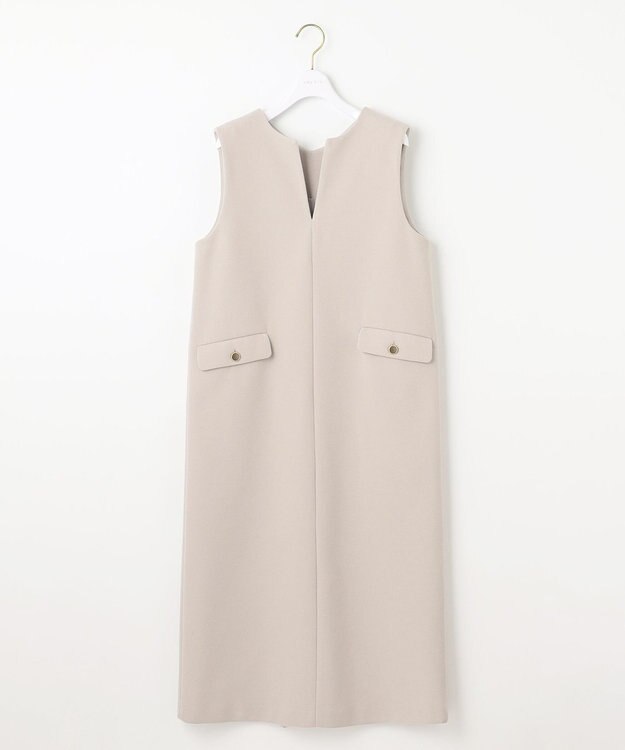 ANY SIS 【2SET】ニードルジャンパースカート × ラメリブタートルニット セット アイボリーベージュ×ブラウン