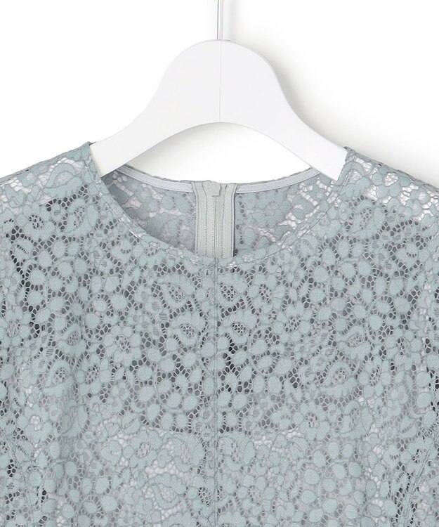 23区 S 【APPLAUDIR】ニュアンスフラワーレース ドレス サックスブルー系