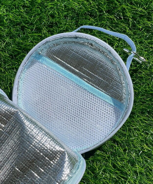 WEGO 配色サークルポーチ ホワイト