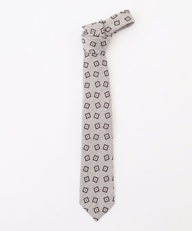 JOSEPH ABBOUD 【イタリア生地・日本製】スクエアメランジ ネクタイ ベージュ系5