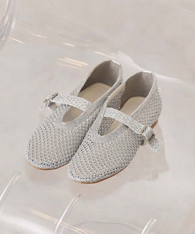 AMERICAN HOLIC メタルメッシュフラットシューズ Silver